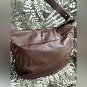 Coach Chocolate Brown Leather Hobo Shoulder Bag